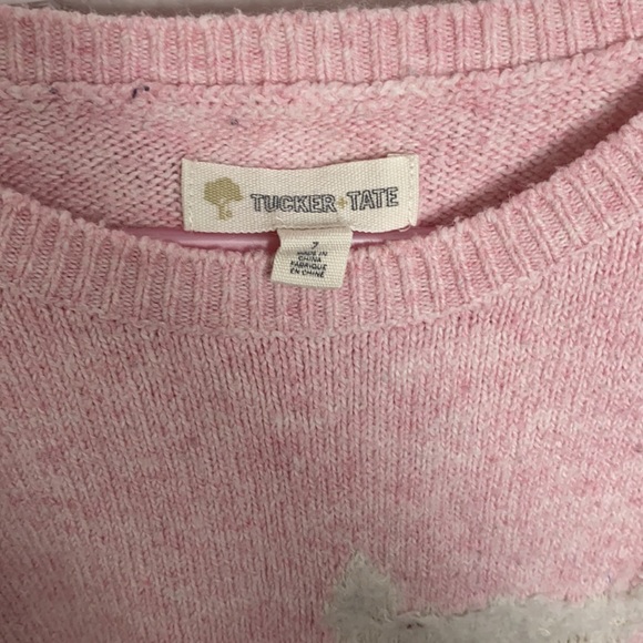 Girls Tucker and Tate size 7 sweater pink with llama - Picture 4 of 5